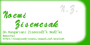 noemi zisencsak business card